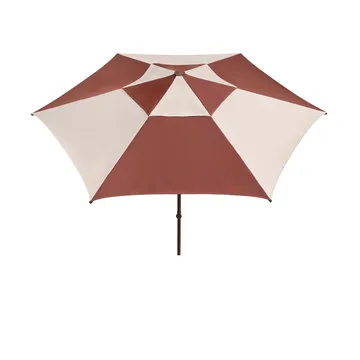 Terrazza Hexagon parasol - Off-white-burgundy - HAY