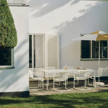 Terrazza Hexagon parasol - Off white-ochre - HAY