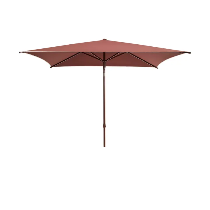 Terrazza Square parasol - Off white-bordeaux - HAY
