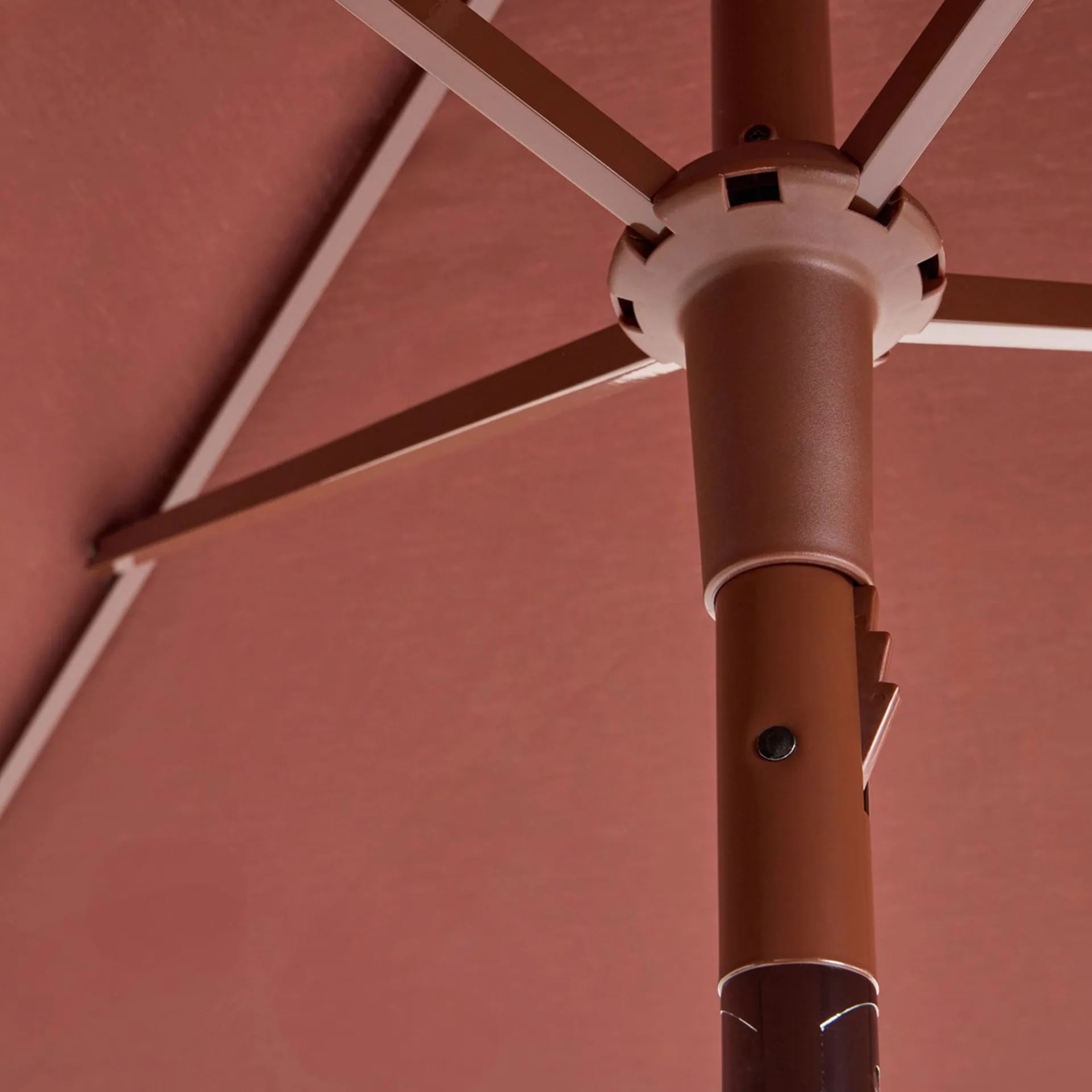 Terrazza Square parasol, Off white-bordeaux HAY