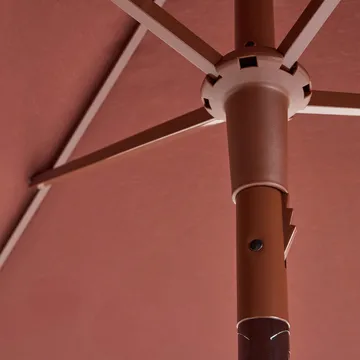 Terrazza Square parasol - Off white-bordeaux - HAY