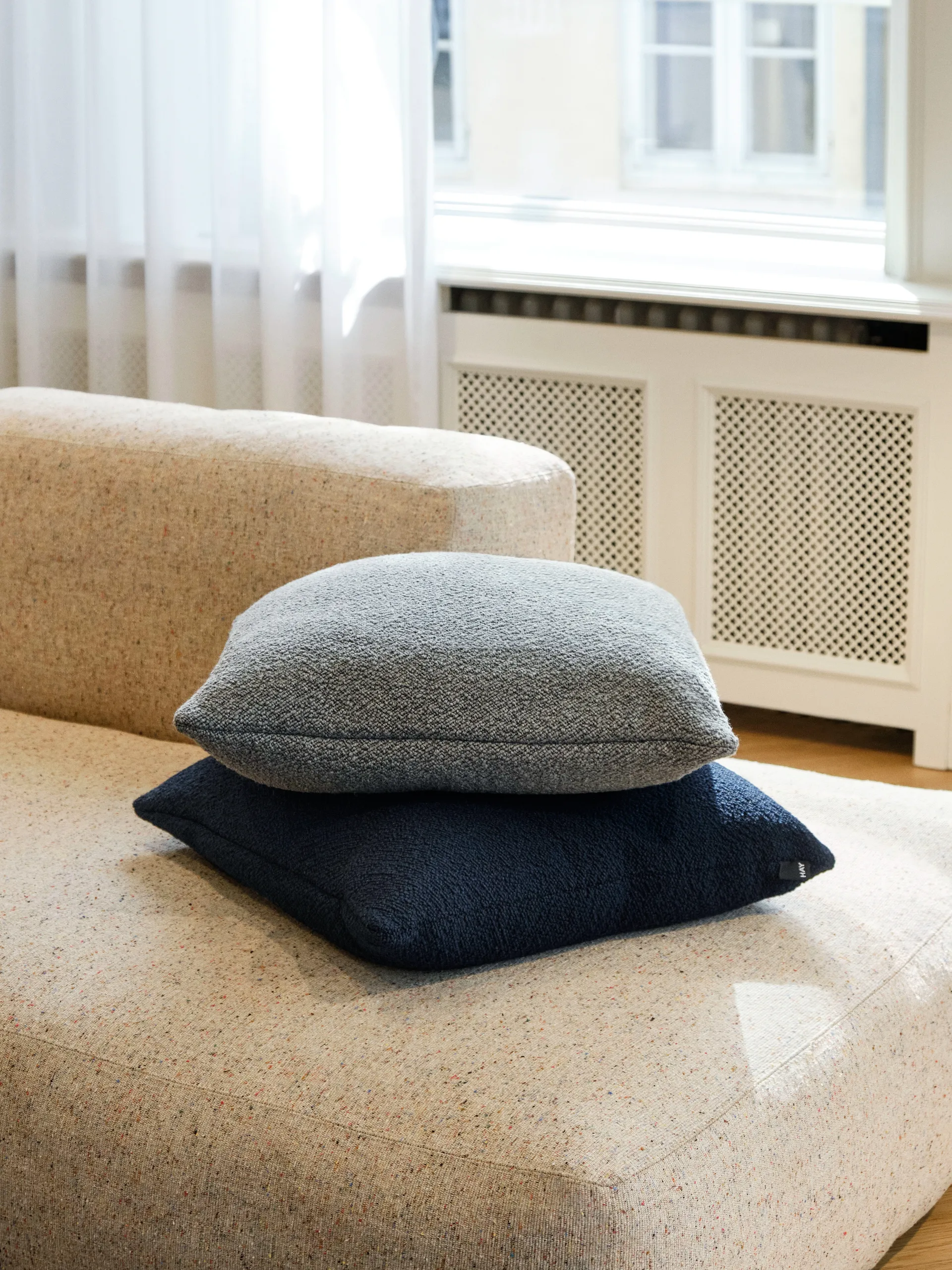 Texture kussen 50x50 cm, Grey HAY