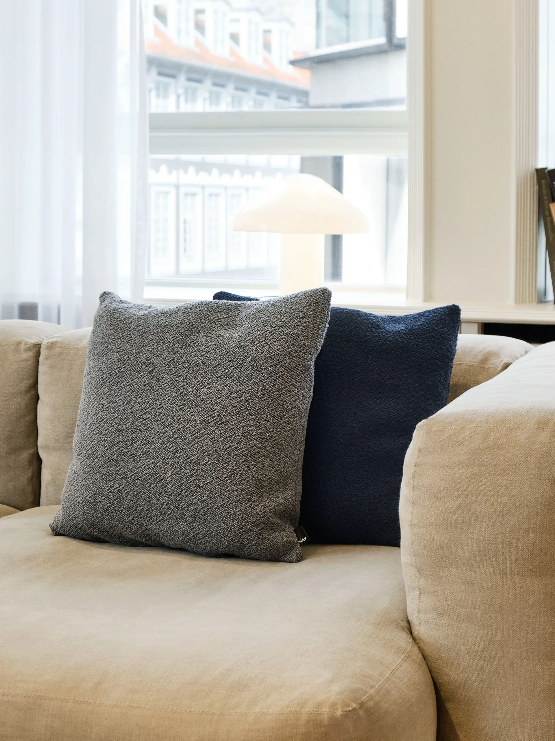 Texture kussen 50x50 cm, Grey HAY