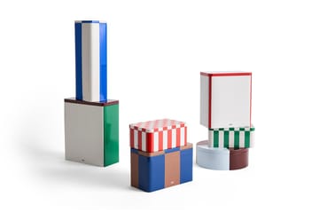 Tin Container voorraadpot medium - Black-off white - HAY