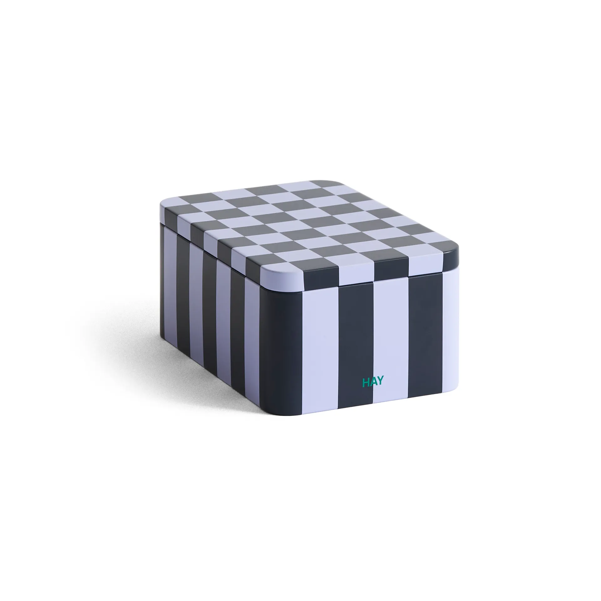 Tin Container voorraadpot small, Dark blue-lavender HAY