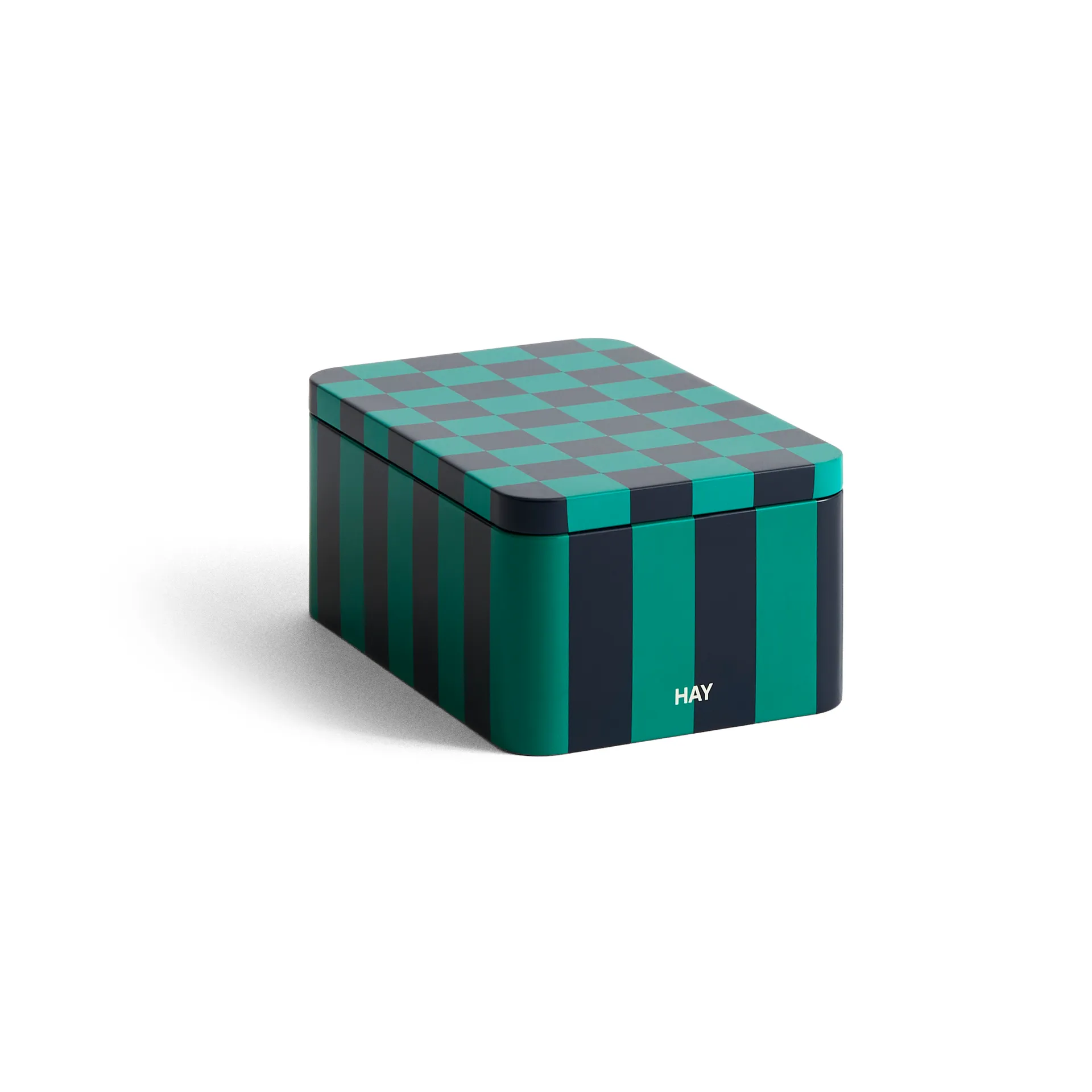 Tin Container voorraadpot small, Green-dark blue HAY