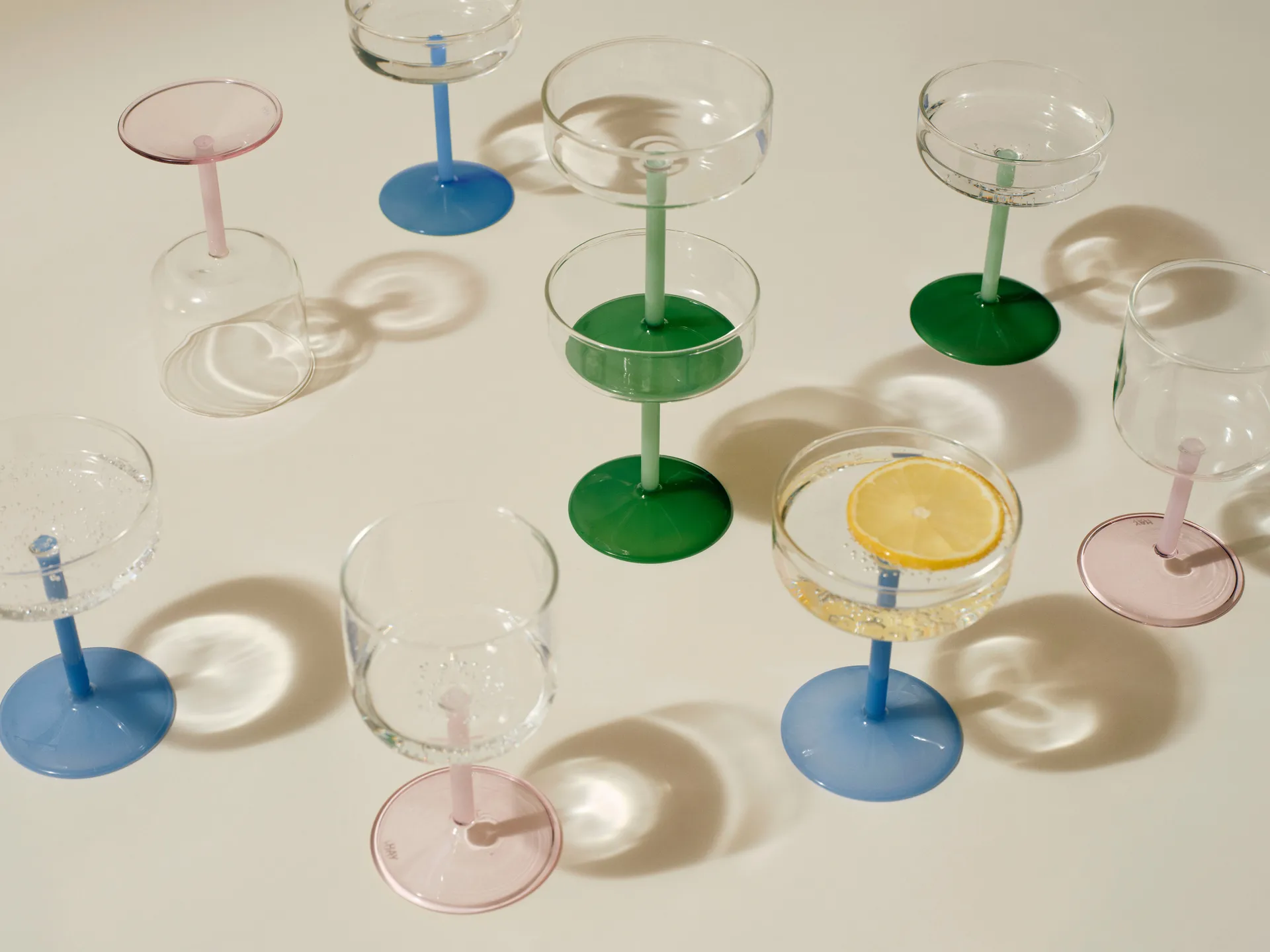 Tint coupe glas 20 cl 2-pack, Clear-jade light blue HAY