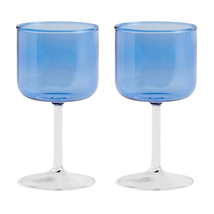 Tint wijnglas 25 cl 2-pack - Blauw-transparant - HAY