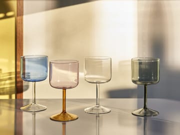 Tint wijnglas 25 cl 2-pack - Blauw-transparant - HAY