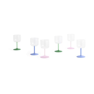 Tint wijnglas 25 cl 2-pack - Grijs - HAY