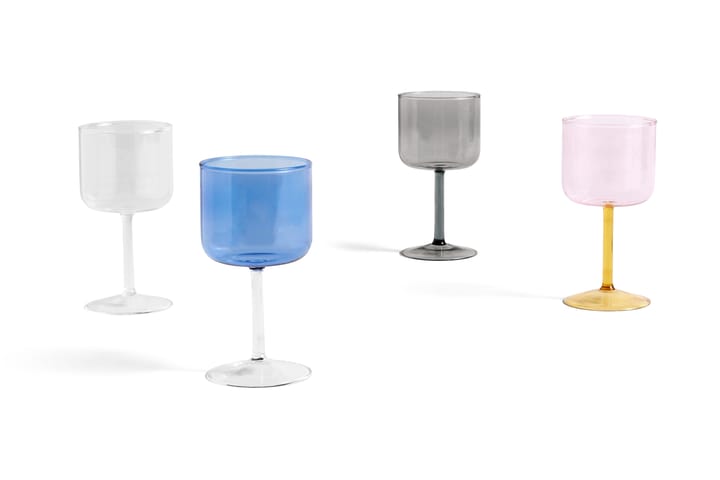 Tint wijnglas 25 cl 2-pack, Roze-geel HAY