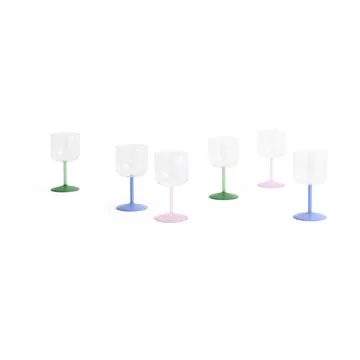 Tint wijnglas 25 cl 2-pack - Transparant - HAY