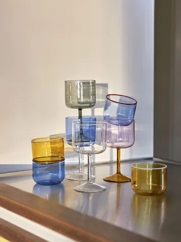 Tint wijnglas 25 cl 2-pack - Transparant - HAY
