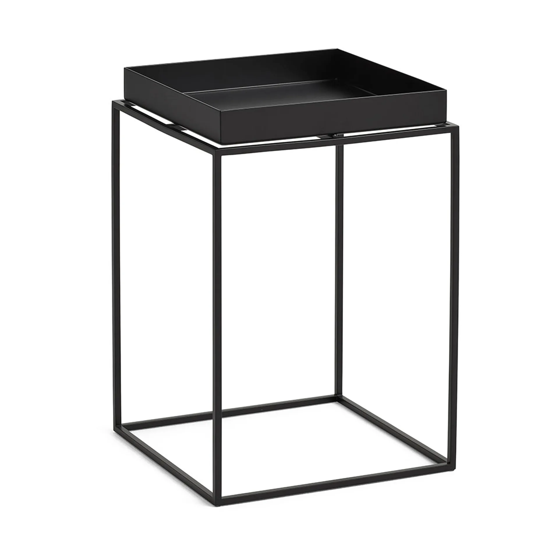Tray Table medium bijzettafel, Black, 30x30x44 cm HAY