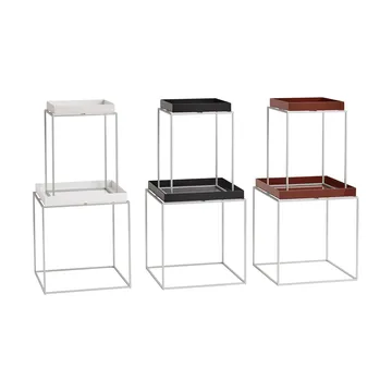 Tray Table medium bijzettafel - Chocolate-silicone grijs, 30x30x44 cm - HAY