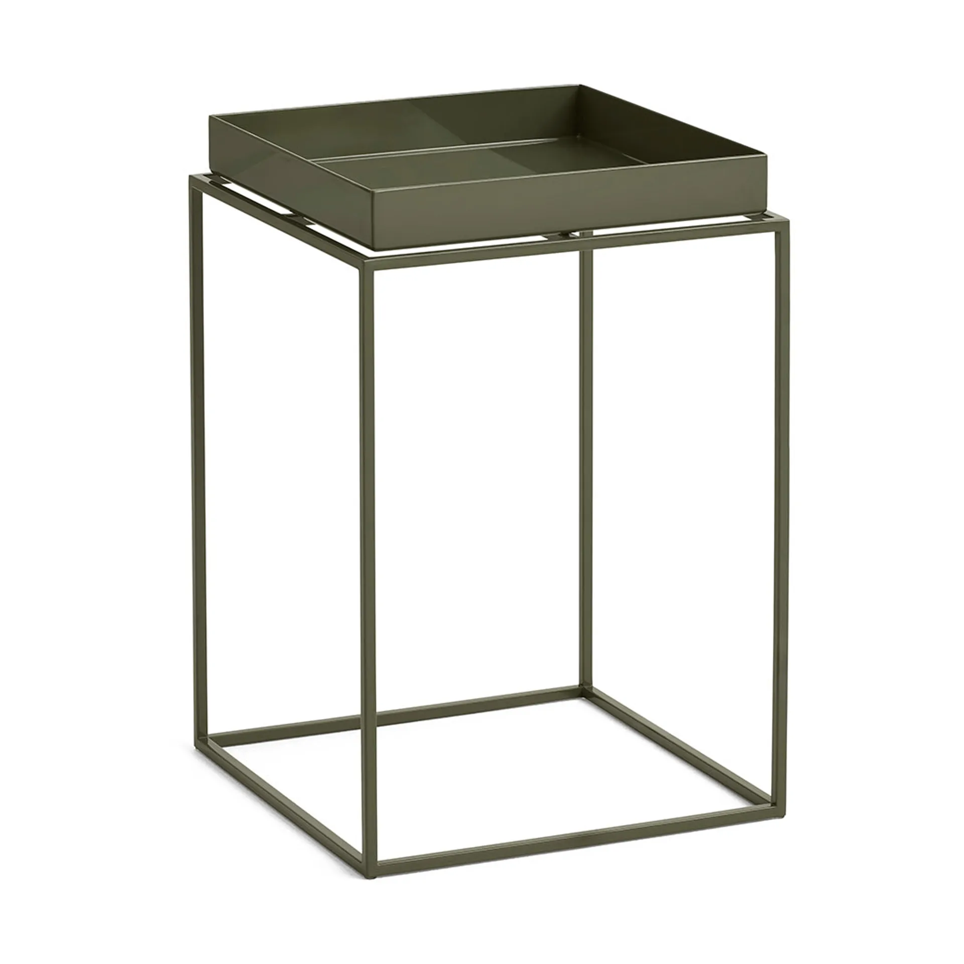 Tray Table medium bijzettafel, olijfgroen, 30x30x44 cm HAY