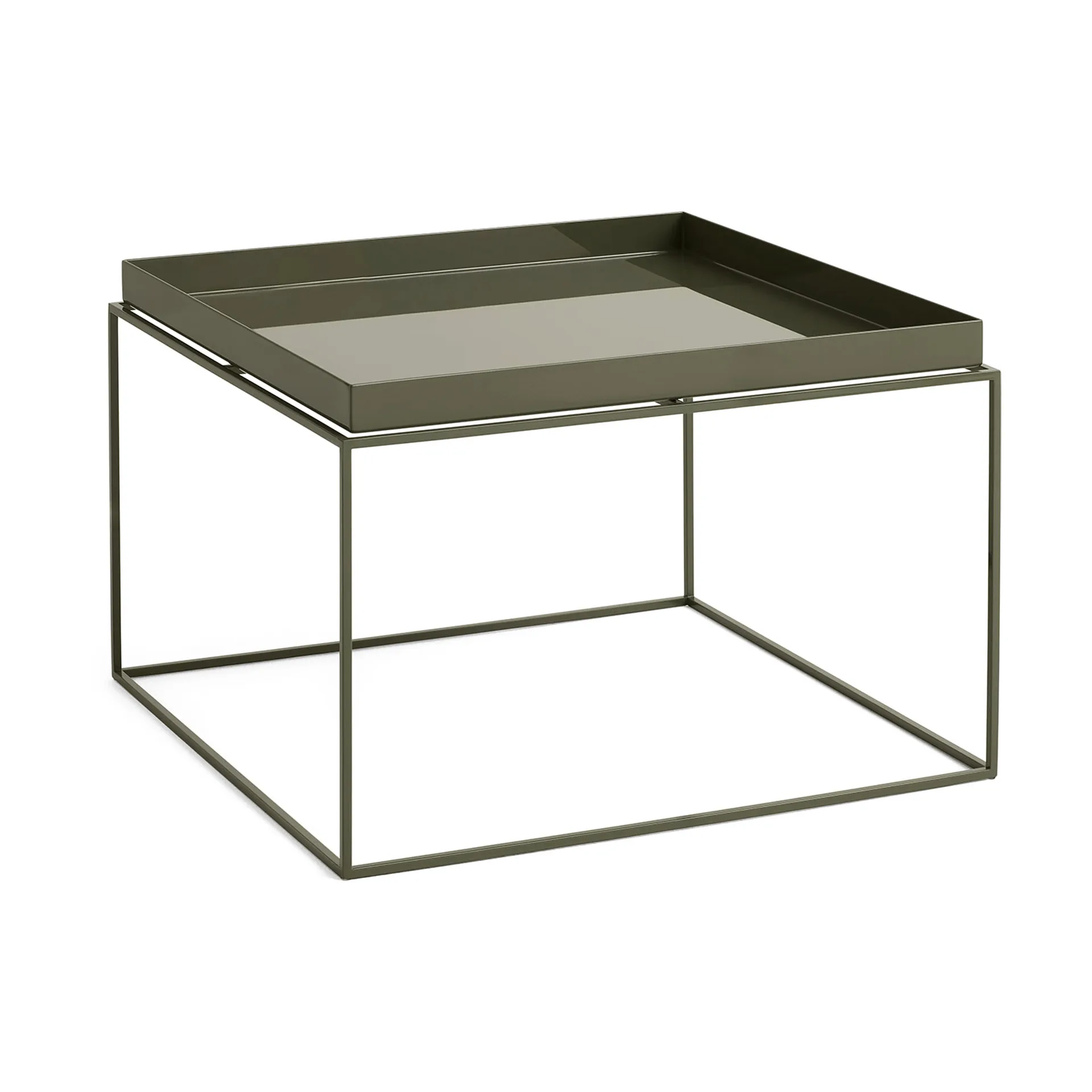Tray Table medium bijzettafel, Olive green, 60x60x39 cm HAY