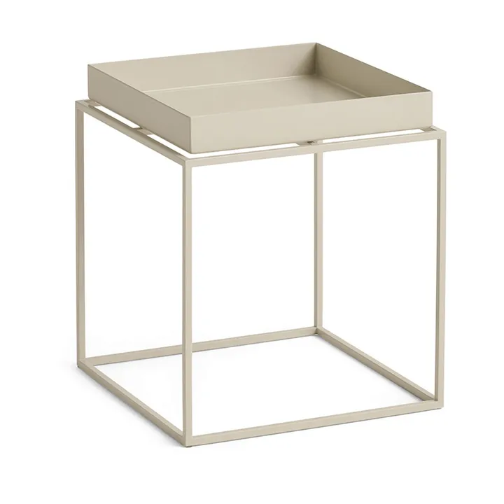 Tray Table medium bijzettafel - Warm beige, 30x30x34 cm - HAY