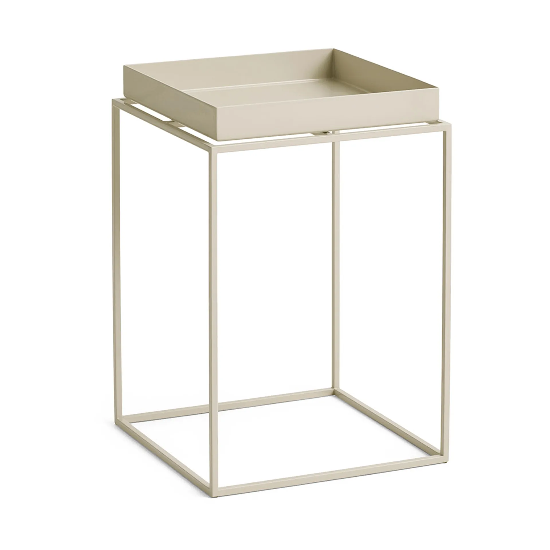 Tray Table medium bijzettafel, Warm beige, 30x30x44 cm HAY