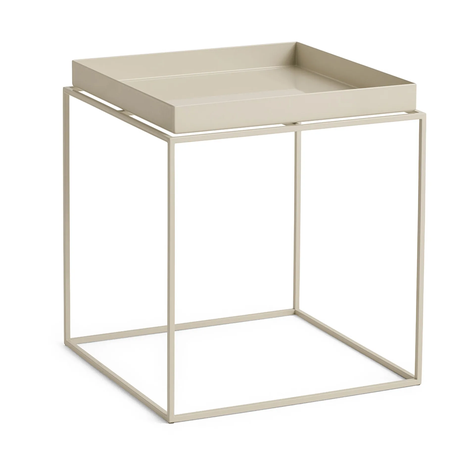 Tray Table medium bijzettafel, warm beige, 40x40x44 cm HAY
