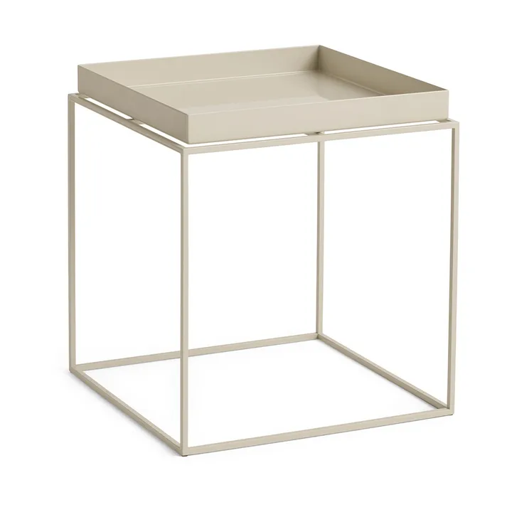 Tray Table medium bijzettafel - warm beige, 40x40x44 cm - HAY