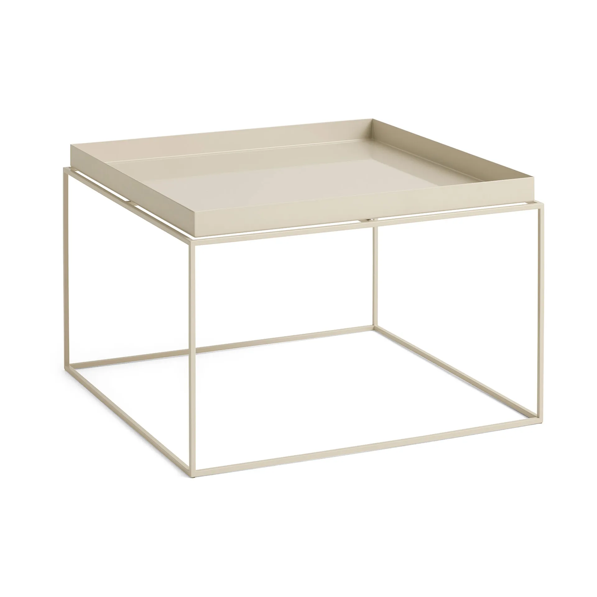 Tray Table medium bijzettafel, Warm beige, 60x60x39 cm HAY