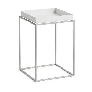 Tray Table medium bijzettafel - White-silicon grijs, 30x30x44 cm - HAY