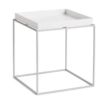 Tray Table medium bijzettafel - White-siliconen grijs, 40x40x44 cm - HAY