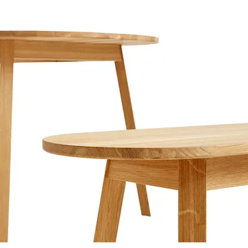 Triangle Leg bank - Geolied eiken, 200 cm - HAY