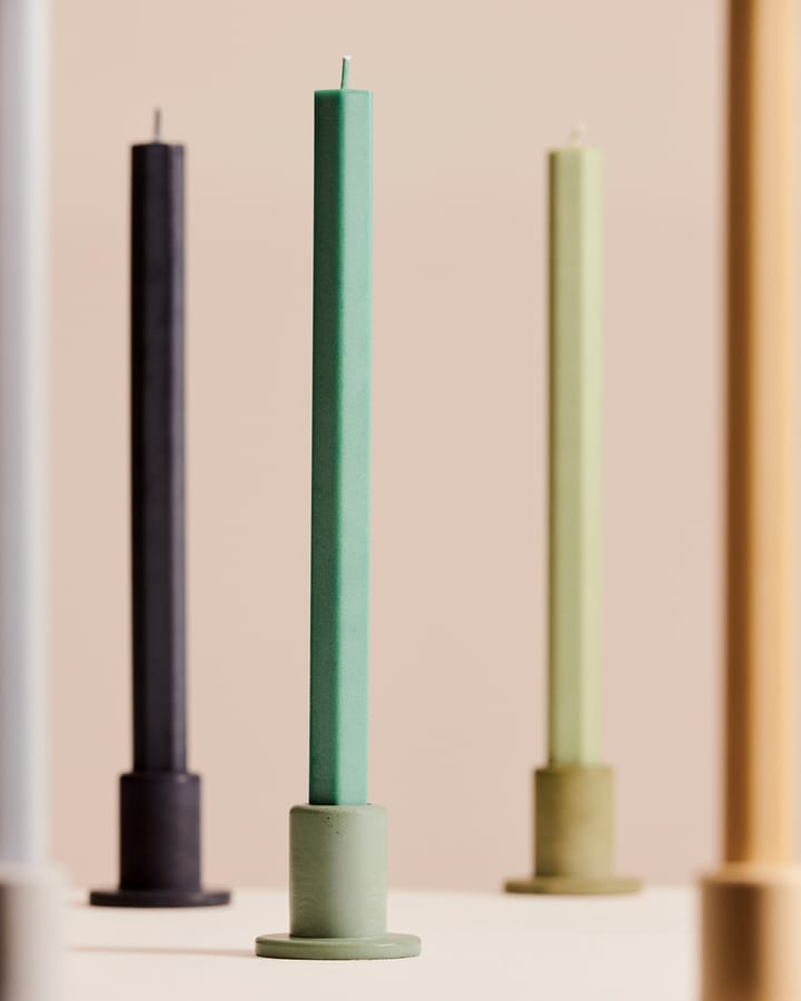 Tube kandelaar beton 5,5 cm, Dusty green HAY