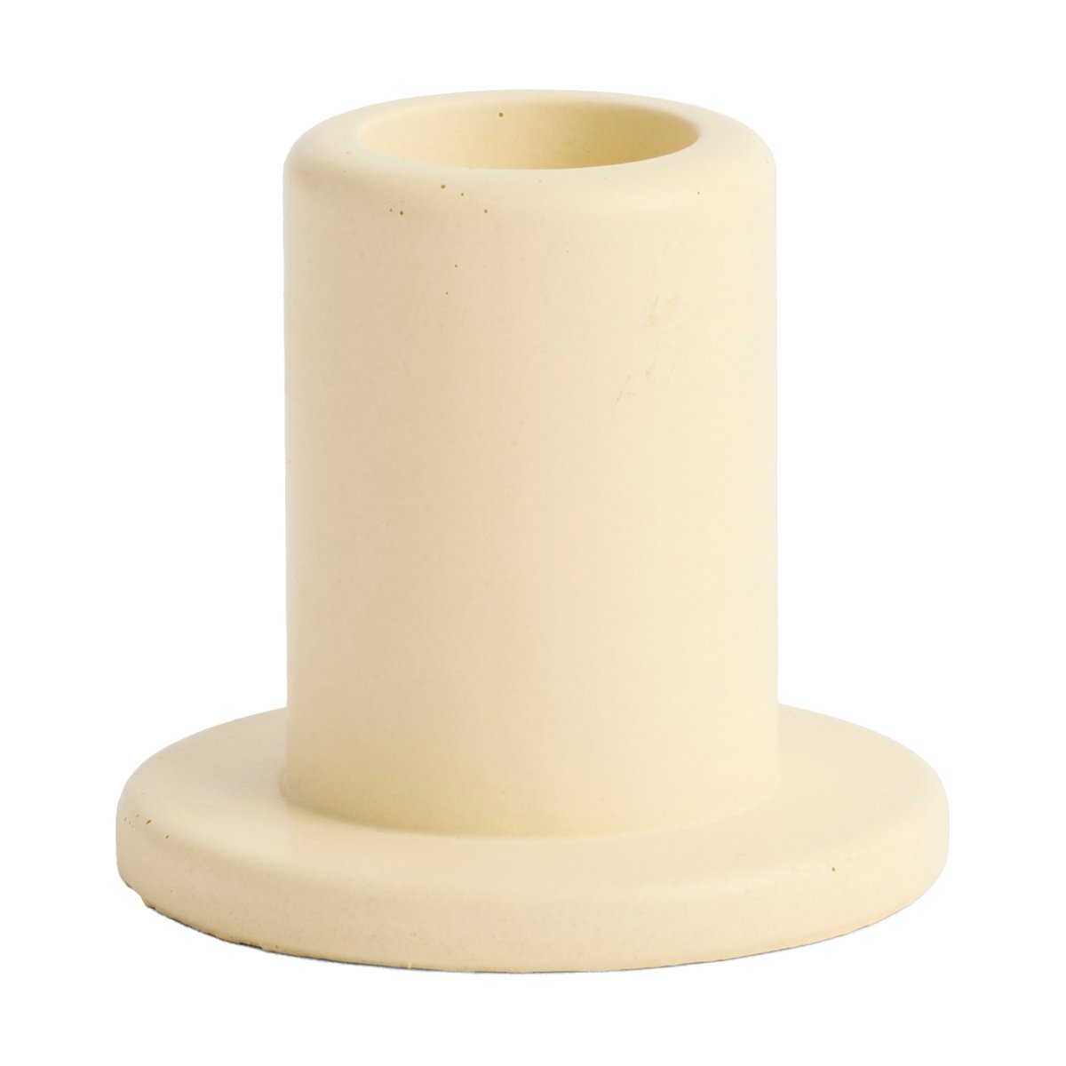 HAY Tube kandelaar beton 5,5 cm Lime yellow | Scandinavisch Interieur | Kandelaars | Geel