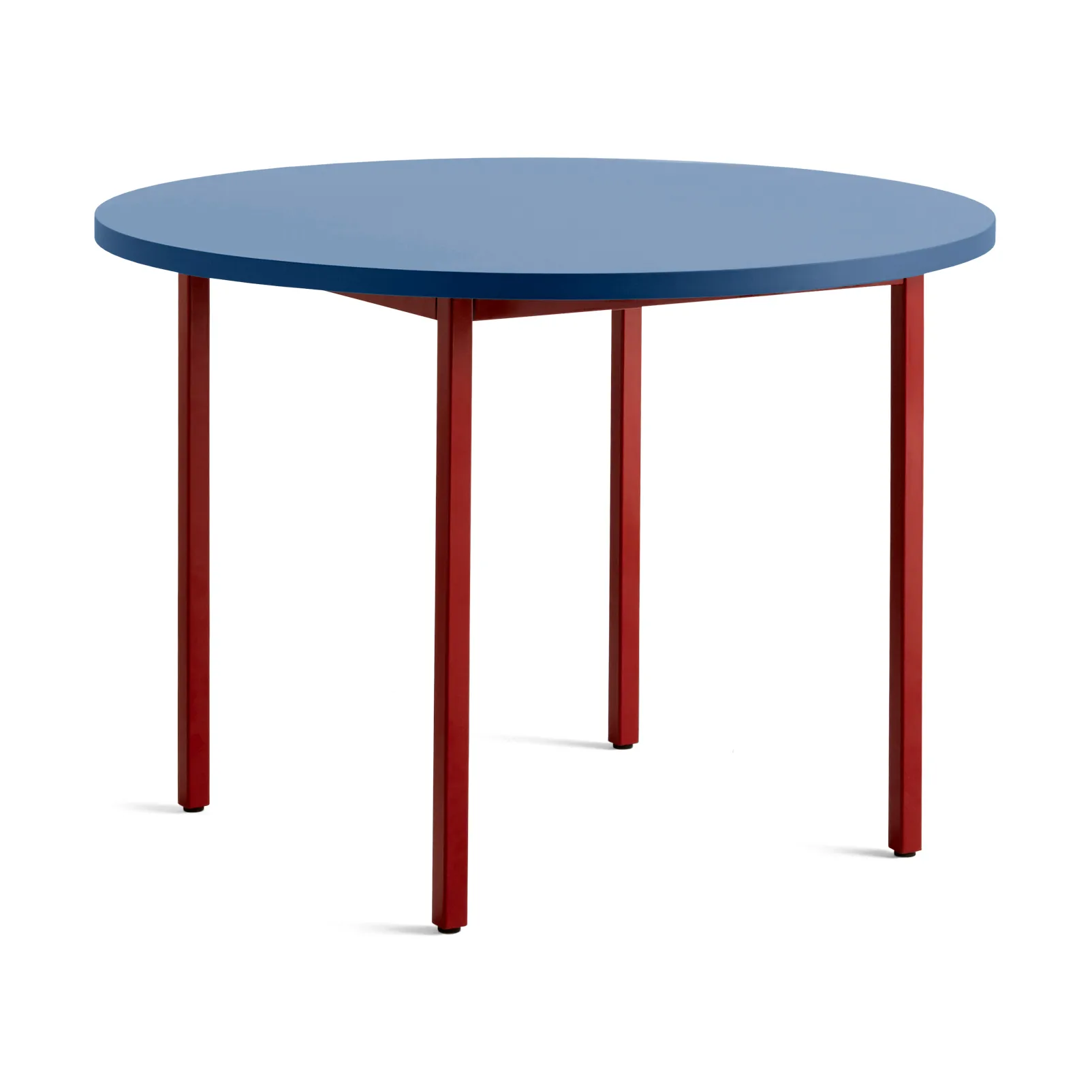 Two-Colour eettafel Ø105 cm, Maroon red-blue HAY