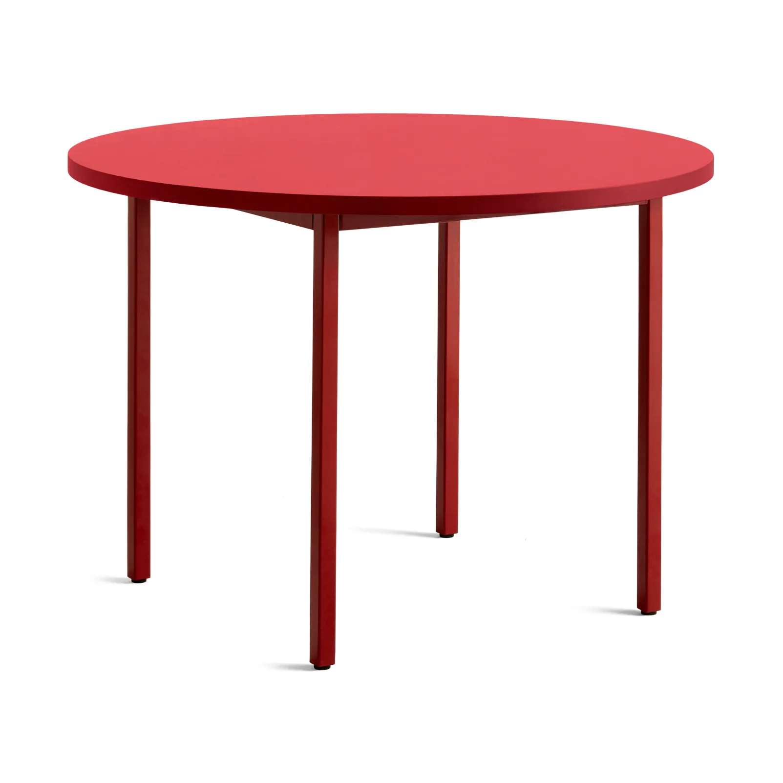 Two-Colour eettafel Ø105 cm, Maroon red-red HAY
