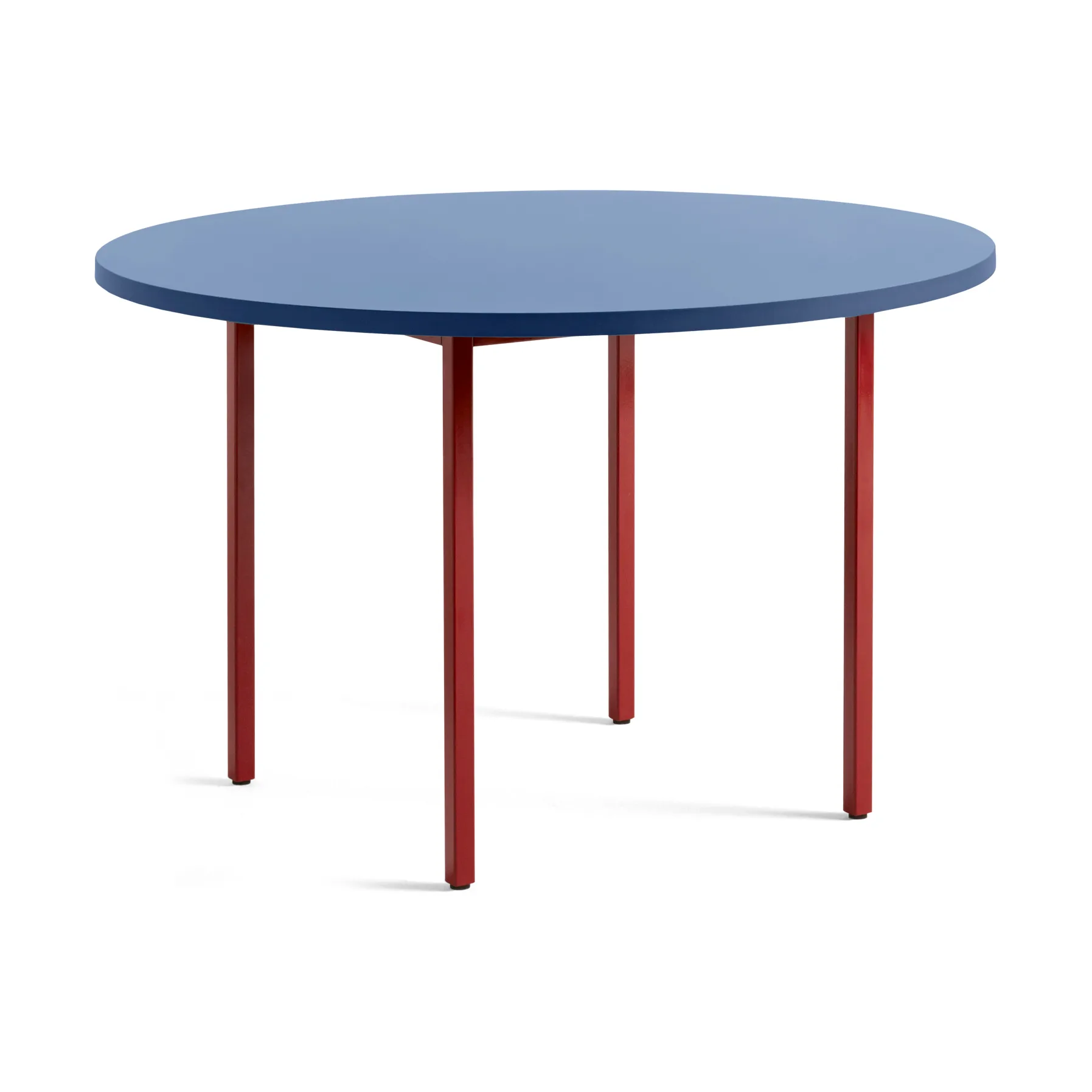 Two-Colour eettafel Ø120 cm, Maroon red-blue HAY