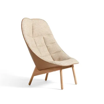 Uchiwa Quilt loungestoel - Bolgheri LGG60 melange–eiken–Sense nougat - HAY