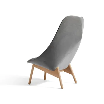 Uchiwa Quilt loungestoel - Magnesium–eiken–achterzijde Lola warm grey - HAY