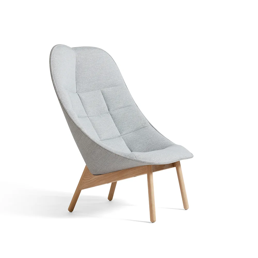 Uchiwa Quilt loungestoel, Mode 002 Intaglio–eiken–achterzijde Remix 123 HAY