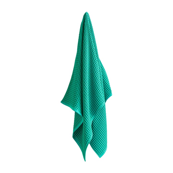 Waffle badhanddoek 70x140 cm - Emerald green - HAY