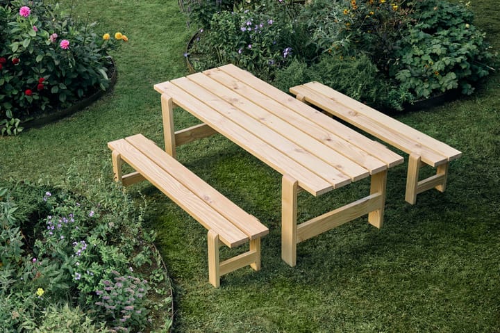 Weekday bank 140x23 cm gelakt sparrenhout, Natural HAY