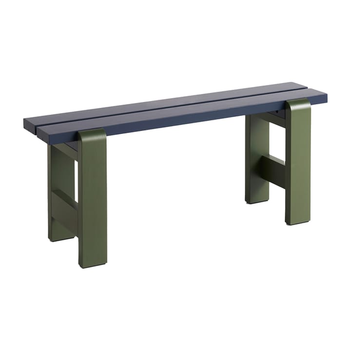 Weekday bank Duo 111x23 cm gelakt sparrenhout - Steel blue-olive - HAY