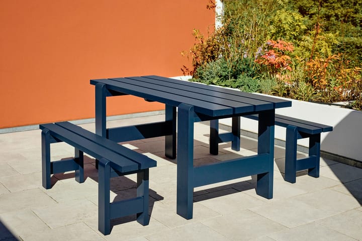 Weekday tafel 180x66 cm gelakt sparrenhout, Steel blue HAY