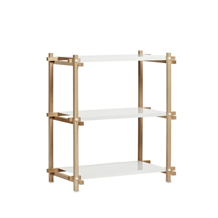Woody Column plank, Oak-white lacquered shelf, low HAY