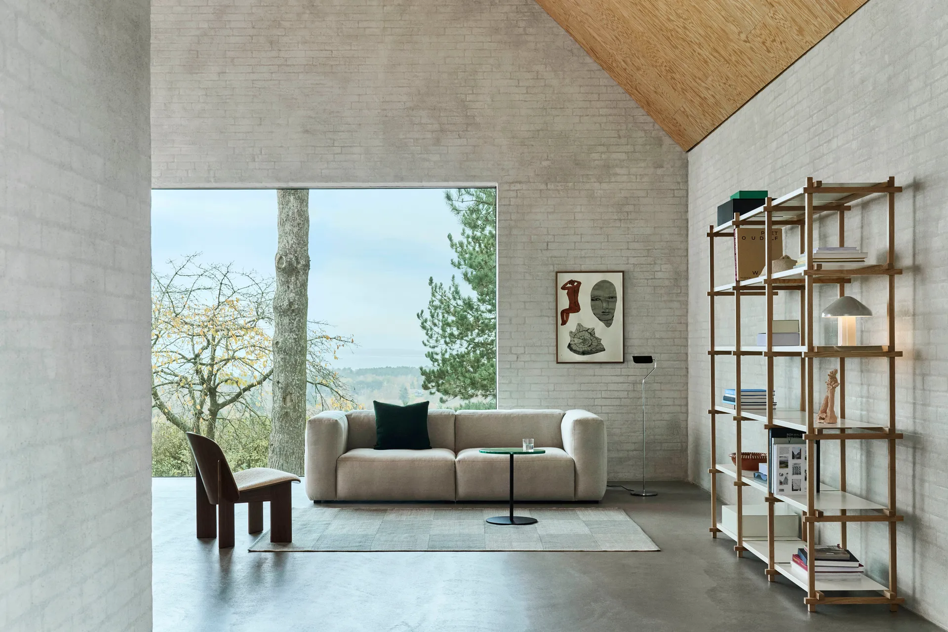Woody plank, Eiken-almond white, hoog HAY
