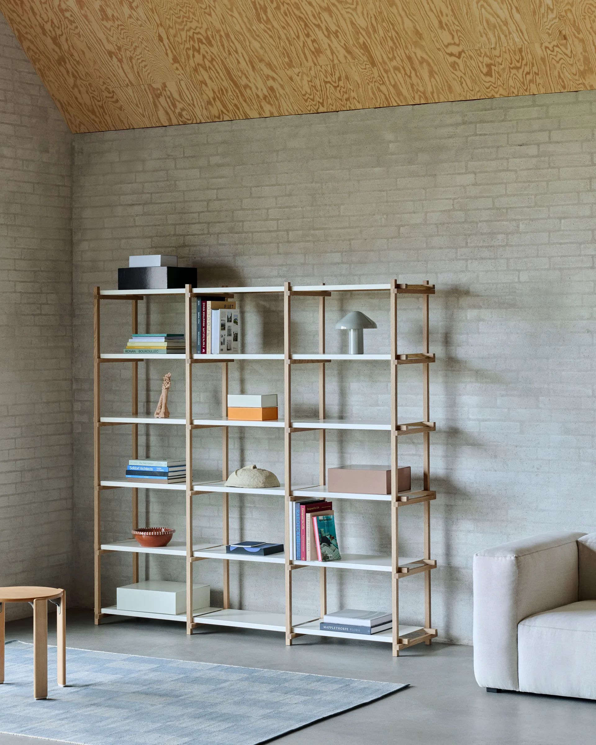 Woody plank, Eiken-almond white, hoog HAY
