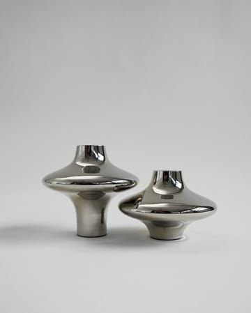 Doublet no. 02 grote waxinelichtjeshouder - Chrome - Hein Studio