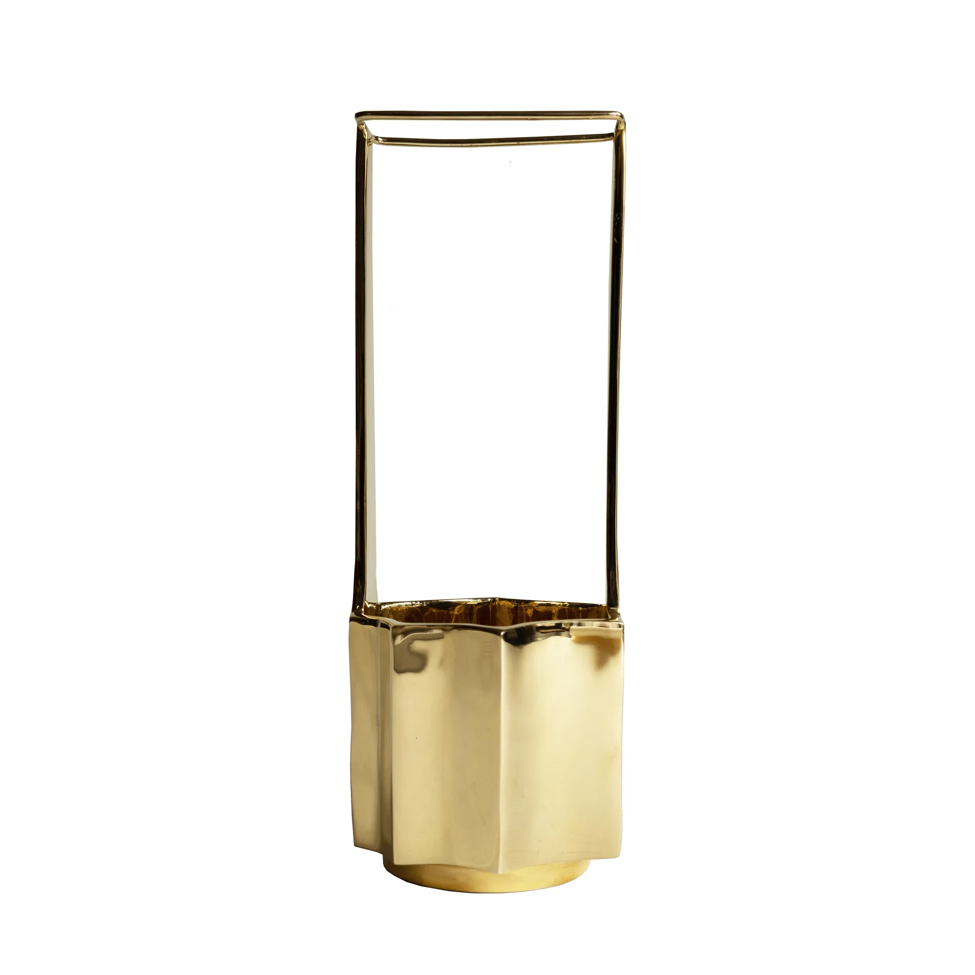 Ikebana vaas 30 cm, Messing Hein Studio