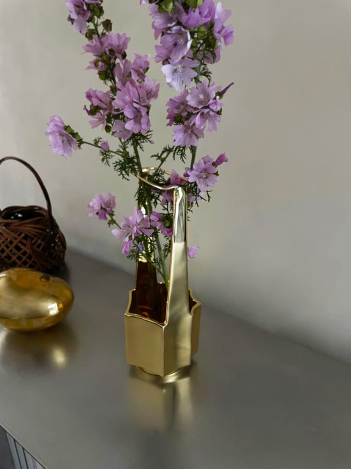 Ikebana vaas 30 cm, Messing Hein Studio