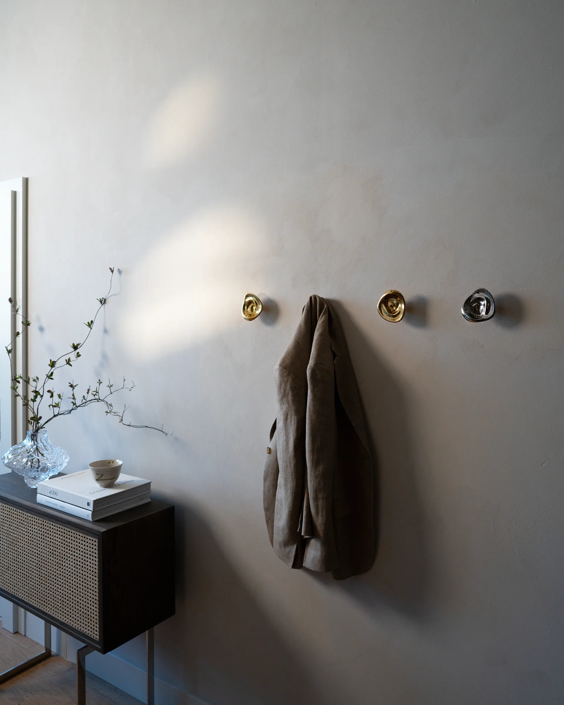 Ripple no. 02 grote knop, Chrome Hein Studio