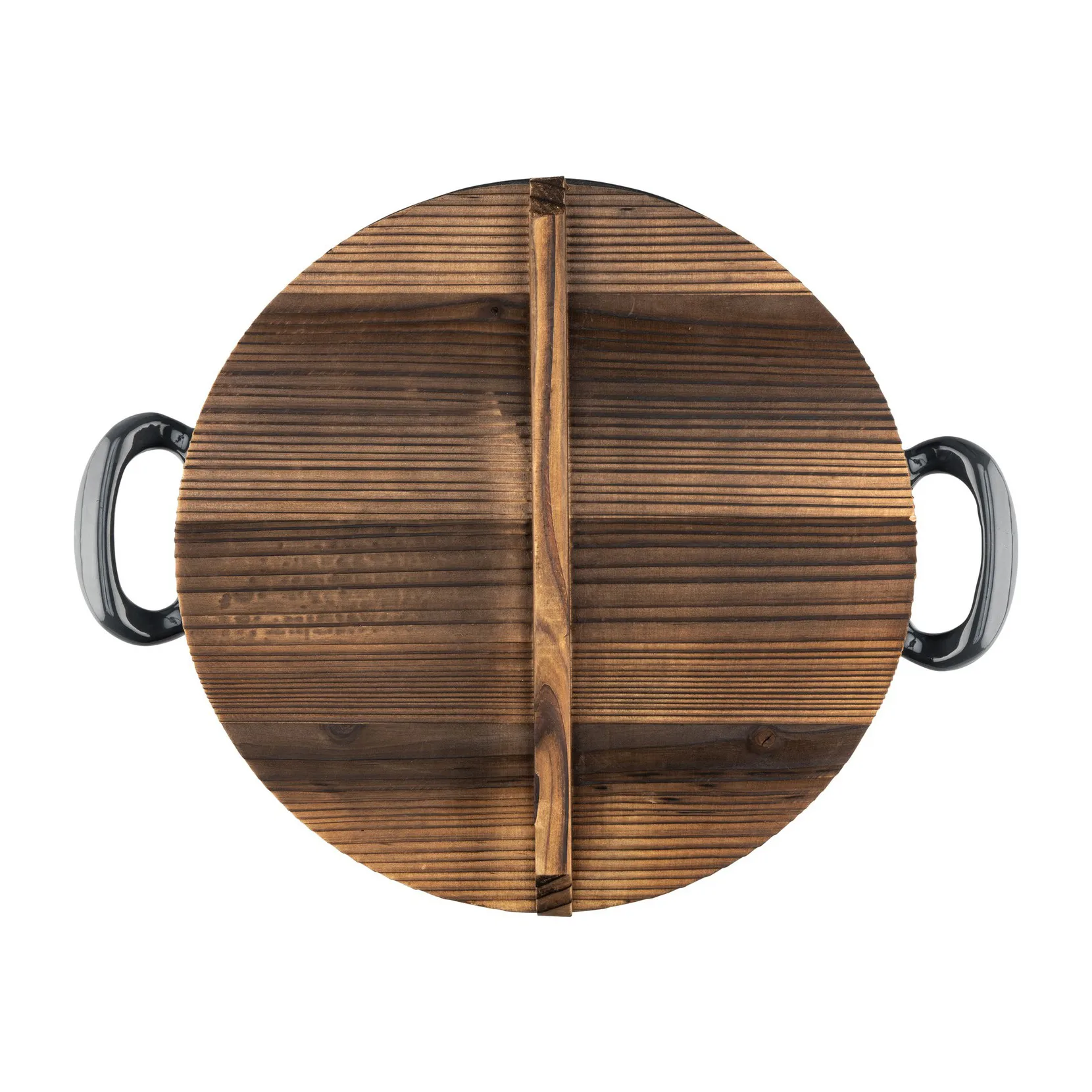 Gietijzeren koekenpan met houten deksel, Ø30 cm Heirol