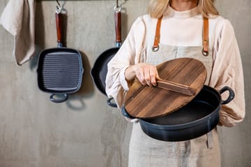 Gietijzeren koekenpan met houten deksel - Ø30 cm - Heirol